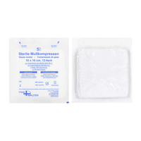 Fink Und Walter Sterile Mullkompressen 10X10 Cm,  12-Fach - None