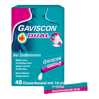 Gaviscon Dual Suspension bei Sodbrennen Dosierbeutel