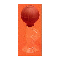 Handmilchpumpe aus Glas mit Gummiball