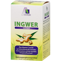 Ingwer 500mg Kapseln + Vitamin B1 + C