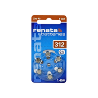 Renata Hörgerätebatterie ZA 312 DP6 0% HG