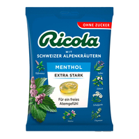 Ricola Menthol-Bonbons Extra Stark Ohne Zucker - None