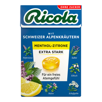 Ricola Menthol-Zitrone-Bonbons Extra Stark Ohne Zucker - None