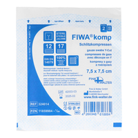 Schlitzkompressen FIWAkomp 7, 5 x 7, 5 cm steril 12fach