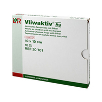 Vliwaktiv Ag Aktivkohle Tamponade Mit Silber 10X10 Cm - None