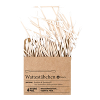 Wattestäbchen aus Bambus und Biobaumwolle