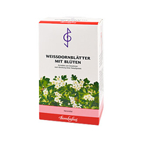 Weißdornblätter mit Blüten Tee