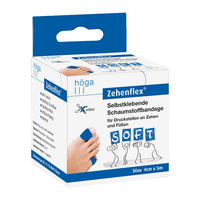 Zehenflex Schaumstoffbandage 4 cm x 5 m latexfrei blau