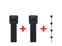 Abus Bordo Twin 6000K Faltschloss Set 90 cm schwarz 90 cm schwarz