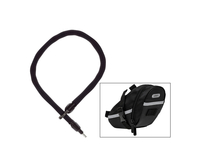 Abus Ivy Tex Chain Schlosskette und Tasche 100 cm schwarz + Tasche 100 cm schwarz + Tasche