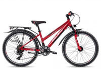 Ciclista Adventure 18 24 Trapez red black white 34 cm Fahrräder