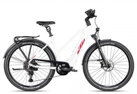 KTM Macina Gran Pro Trapez 2025 metallic white/darkred black 51 cm E-Trekkingräder