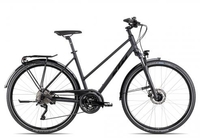 KTM VALENCIA STREET Trapez 2024 metallic black matt/black lime 46 cm Trekkingräder