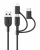 Anker 321 USB-A to Lightning Cable (3ft 3-in-1)